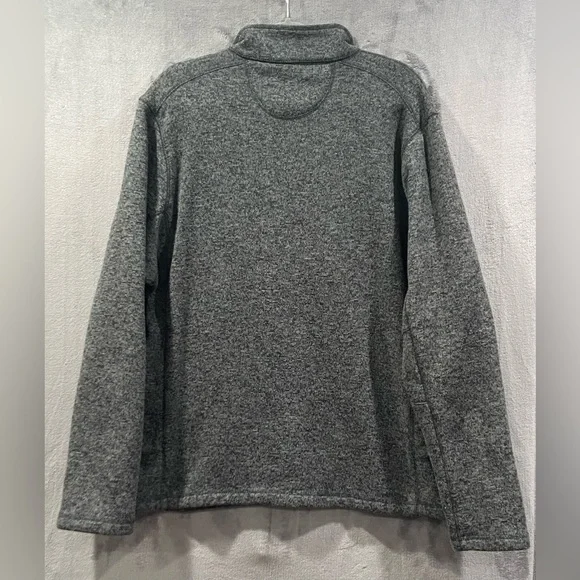 Woolrich Pull Over Quarter Top Button Jacket Fleece Gray Long Sleeve Mens Sz XL - Picture 7 of 7